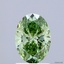 1.04 Ct. Fancy Vivid Green Oval Lab Grown Diamond