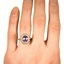 The Salma Ring, smallzoomed in top view on a hand