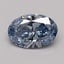 0.60 Ct. Fancy Vivid Blue Oval Lab Grown Diamond