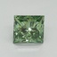 1.0 Ct. Fancy Vivid Pacific Green Princess Lab Grown Diamond