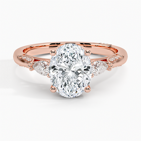 18K Rose Gold Simply Tacori Three Stone Diamond Ring (1/3 ct. tw.)