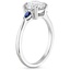 18K White Gold Aria Ring with Sapphire Accents, smallside view