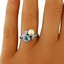 The Tedra Ring, smalltop view on a hand