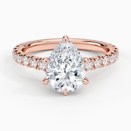14K Rose Gold Sienna Three-Quarter Coverage Diamond Ring
