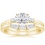 18K Yellow Gold East West Tapered Baguette Diamond Ring with Tapered Baguette Diamond Ring