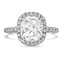 Custom Shared-Prong Cushion Halo Diamond Ring