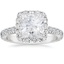 Platinum Sienna Halo Three-Quarter Coverage Diamond Ring (3/4 ct. tw.), smalltop view