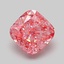 1.10 Ct. Fancy Vivid Pink Cushion Lab Grown Diamond
