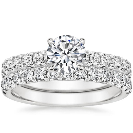 14K White Gold Sienna Diamond Bridal Set (7/8 ct. tw.)