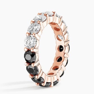 Eternity Black Diamond and White Lab Diamond Ring (5 ct. tw.)