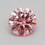 0.37 Ct. Fancy Vivid Pink Round Lab Grown Diamond