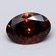 1.56 Ct. Fancy Deep  Orange Oval Lab Grown Diamond