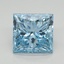 2.03 Ct. Fancy Vivid  Blue Princess Lab Grown Diamond