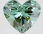 3.61 Ct. Fancy Vivid  Green Heart Lab Grown Diamond
