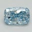1.52 Ct. Fancy Vivid Blue Cushion Lab Grown Diamond