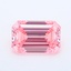 0.88 Ct. Fancy Vivid Pink Emerald Lab Grown Diamond