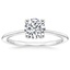 18K White Gold Aimee Solitaire Ring, smalltop view