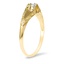 The Makeda Ring, smalltop view on a hand