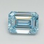1.52 Ct. Fancy Intense Blue Emerald Lab Grown Diamond