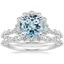 18KW Aquamarine Marseille Halo Diamond Bridal Set (3/4 ct. tw.), smalltop view