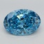 2.76 Ct. Fancy Vivid Blue Oval Lab Grown Diamond