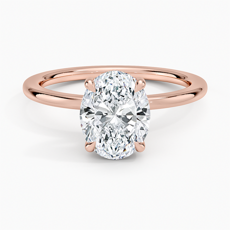 14K Rose Gold Audrey Perfect Fit Hidden Halo Diamond Ring