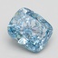 2.95 Ct. Fancy Vivid Blue Cushion Lab Grown Diamond