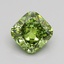 1.15 Ct. Fancy Vivid Green Cushion Lab Grown Diamond