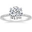 18K White Gold Viviana Three-Quarter Coverage Diamond Ring, smalltop view