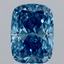 3.04 Ct. Fancy Vivid Blue Cushion Lab Grown Diamond