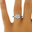 The Anemone Ring, smalltop view on a hand