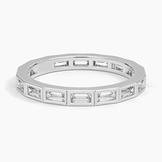 Bezel Baguette Eternity Lab Diamond Ring (3/4 ct. tw.) in 18K White Gold