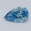 1.11 Ct. Fancy Vivid Malibu Blue Pear Lab Grown Diamond