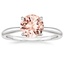 18K White Gold Freesia 2mm Solitaire Ring, smalltop view