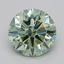 0.77 Ct. Fancy Vivid  Green Round Lab Grown Diamond