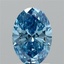 1.51 Ct. Fancy Vivid Blue Oval Lab Grown Diamond