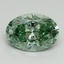 1.65 Ct. Fancy Vivid Green Oval Lab Grown Diamond
