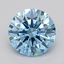 0.51 Ct. Fancy Vivid  Blue Round Lab Grown Diamond