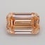 1.47 Ct. Fancy Intense Pinkish Orange Emerald Lab Grown Diamond