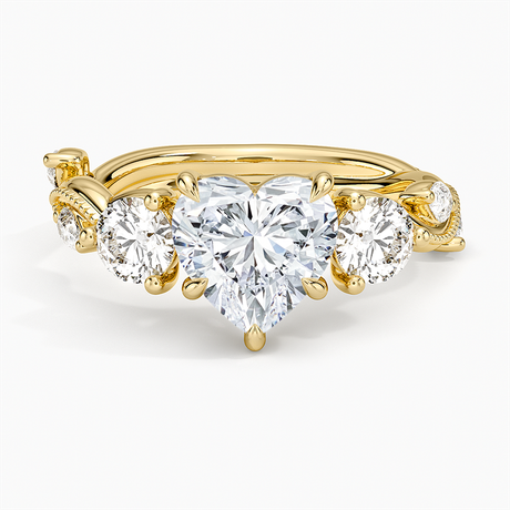 Vintage Secret Garden Three Stone Diamond Ring