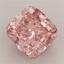 4.15 Ct. Fancy Vivid Pink Cushion Lab Grown Diamond