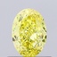 0.57 Ct. Fancy Vivid Yellow Oval Lab Grown Diamond