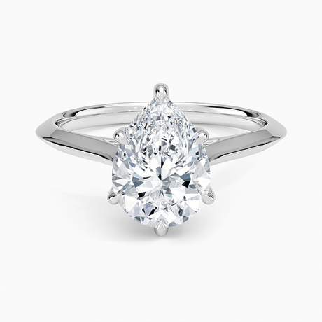 Platinum Piper Knife Edge Solitaire Ring