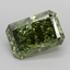 4.06 Ct. Fancy Vivid  Green Radiant Lab Grown Diamond