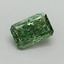 0.55 Ct. Fancy Vivid Green Radiant Lab Grown Diamond