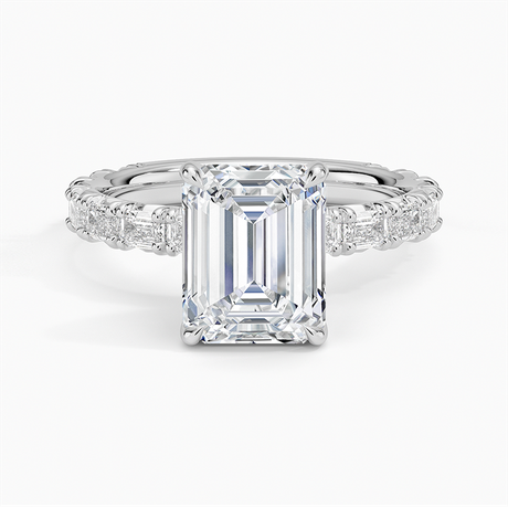 Platinum Nathalie Emerald-Cut Diamond Ring (3/4 ct. tw.)