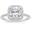 18K White Gold Audra Diamond Ring, smalltop view