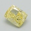 0.97 Ct. Fancy Intense Yellow Cushion Lab Grown Diamond