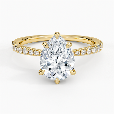 18K Yellow Gold Freesia 2mm Diamond Ring (1/3 ct. tw.)