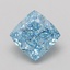 1.48 Ct. Fancy Vivid Blue Cushion Lab Grown Diamond